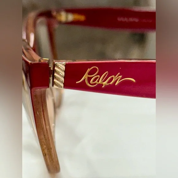 Ralph Lauren - Metallic Magenta/Peach Ombré- Rx Eyeglass Frames, VGUC w/ RL Case - Picture 12 of 16